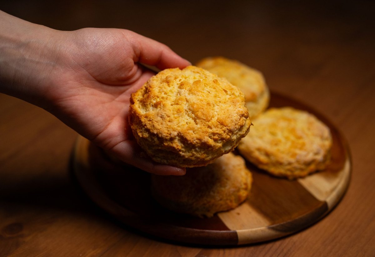 flaky Southern buttermilk biscuits