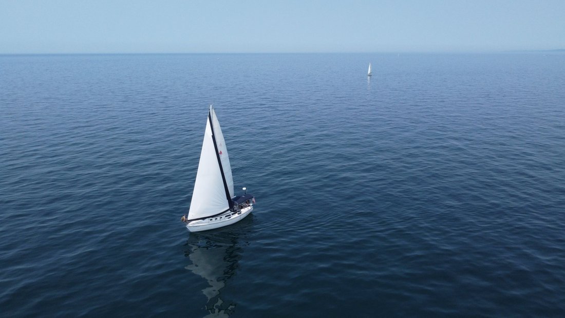 sailboats on the water at Lake Wheeler Park